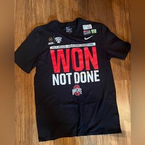 Ohio State Buckeyes The Nike Tee Mens Medium Black WON NOT DONE 2015 T-Shirt‎